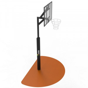 Стойка баскетбольная со стойкой на круглой трубе (щит 1,2х0,9 м)